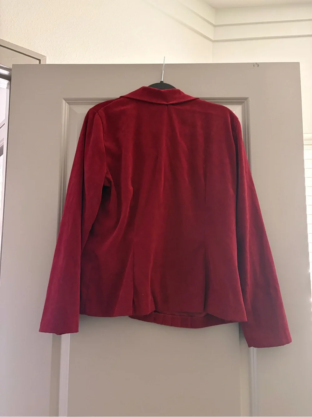 Dark red suede blazer | office siren jacket y2k thrifted top